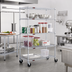 Thumbnail image #2 for Eagle Group 4-Tier QuadTruss Chrome Wire Dolly Truck, 36 x 18 Inches, 69-Inch High
