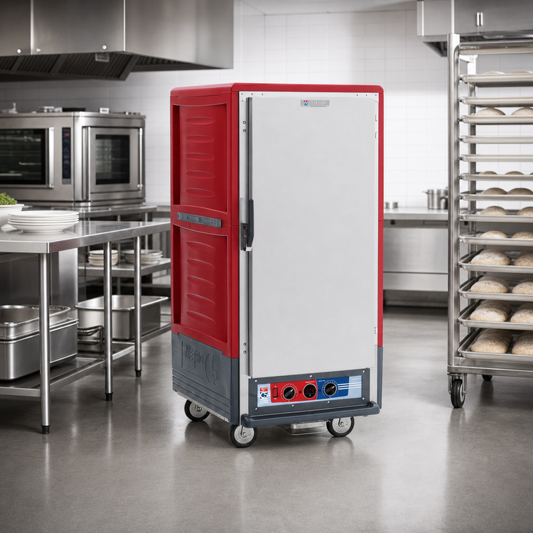Product image #2 for Metro C5 3 Series 3/4-Height Moisture Heated Holding and Proofing Cabinet with Red Insulation Armour and Universal Slides