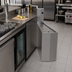 Thumbnail image #2 for Glastender Underbar Outside Wedge Corner Drainboard with Backsplash, 15° Angle, 19-Inch Deep, Stainless Steel, No Legs