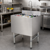 Thumbnail image #2 for Omcan 24-Inch Floor Model No Cold Plate Insulated Stainless Steel Bar Ice Bin with Bottle Holder