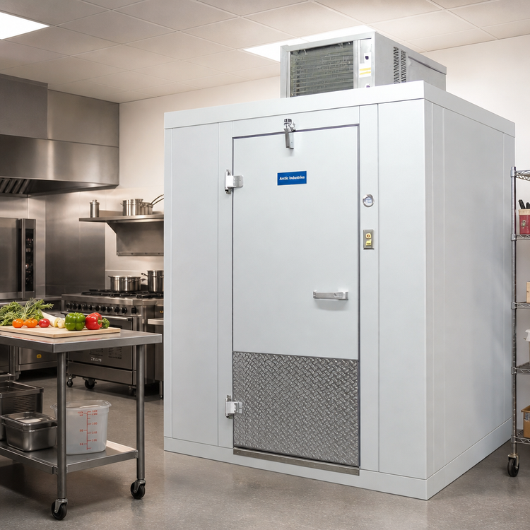 Product image #2 for Arctic Industries Indoor 10' x 10' Walk-In Cooler with Floor and Remote Pre-Assembled Refrigeration