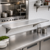Thumbnail image #2 for Eagle Group 84-Inch Pass-Thru Wall Shelf, 18-Inch Deep, 304 Stainless Steel