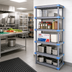 Thumbnail image #2 for Quantum Millenia 24-Inch Wide x 21-Inch Deep x 86-Inch High Gray Polymer Starter Shelving Unit with 5 Shelves