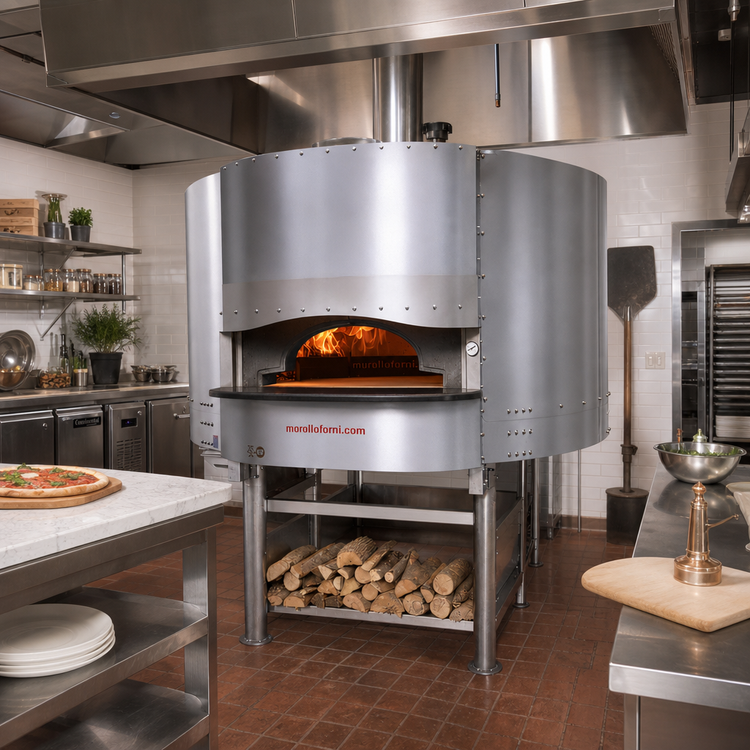 Product image #2 for Morello Forni FW150 Wood-Fired Round Pizza Oven with 59-Inch Cooking Diameter