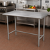 Thumbnail image #2 for Advance Tabco 60-Inch x 30-Inch 16-Gauge 304 Stainless Steel Work Table with 1-1/2-Inch Rear Up-Turn and Galvanized Open Base