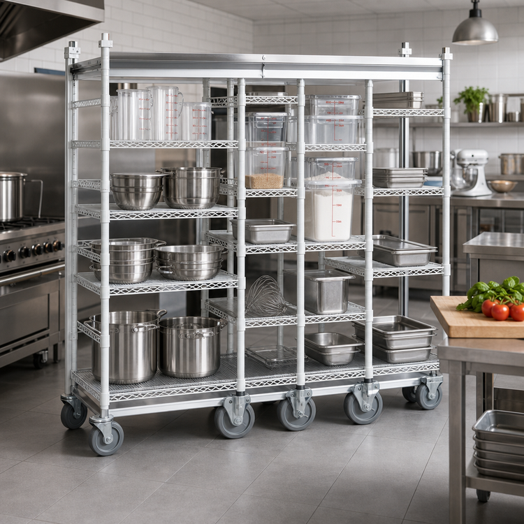 Product image #2 for Super Erecta Top-Track 24-Inch Wide Epoxy-Coated Mobile Unit Kit