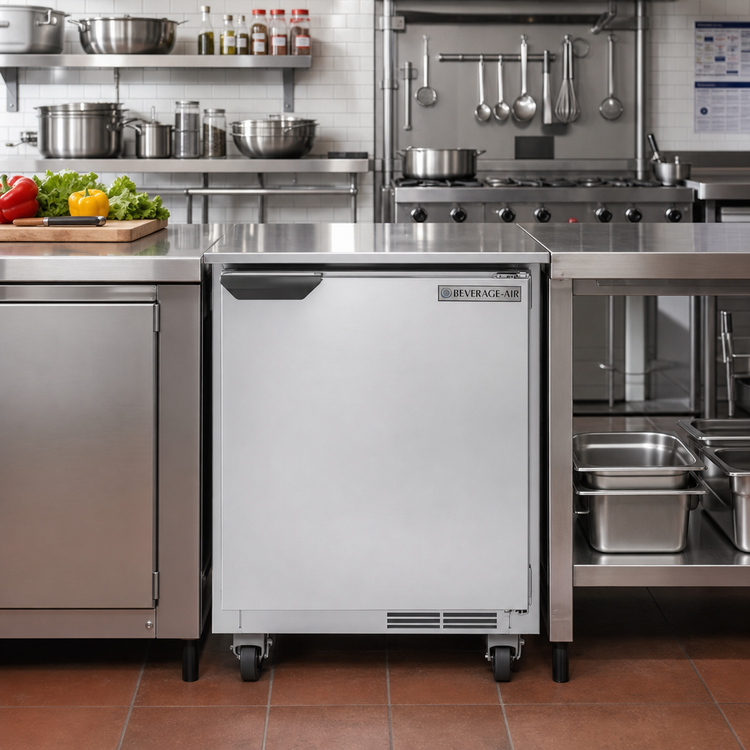 Product image #3 for Beverage-Air UCR24HC One-Section Undercounter Refrigerator, 24-Inch Wide, Solid Door, Shallow Depth