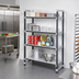 Thumbnail image #2 for Cambro Camshelving Elements XTRA 4-Tier Solid Stationary Starter Polymer Shelving Unit, 72W x 18D x 84H, Speckled Gray