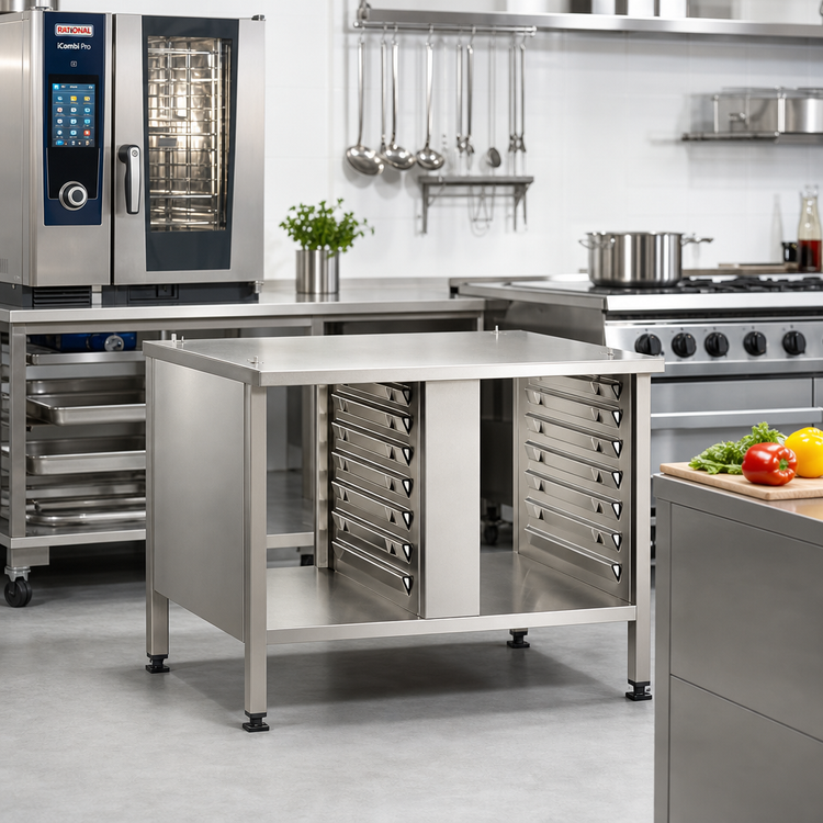 Product image #2 for RATIONAL UG II Stationary Oven Stand with 14 Supporting Rails
