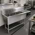 Thumbnail image #2 for John Boos Pro-Bowl 3-Compartment Stainless Steel Sink with Right-Hand Drainboard, 30