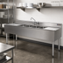 Thumbnail image #2 for Eagle 2200 Series Four-Compartment Underbar Sink Unit with Left and Right Drainboards, 96-Inch, 304 Stainless Steel