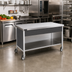 Thumbnail image #2 for Atlas Metal CAFT-1 Mobile Utility Solid Top Serving Counter, 24-Inch Stainless Steel Top