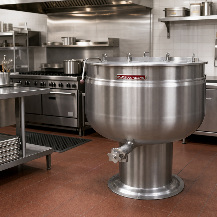 Product image #2 for Southbend Steam Stationary Direct Steam Full Jacket 80-Gallon Pedestal Kettle