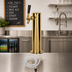 Thumbnail image #2 for Countertop Air-Cooled Column Draft Beer Tower with Single Brass Faucet, PVD Brass Finish
