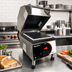 Thumbnail image #2 for Nemco PaniniPro Countertop Commercial Sandwich Press with Smooth Top & Bottom Plates, 10.5 in. x 10.5 in., 240V