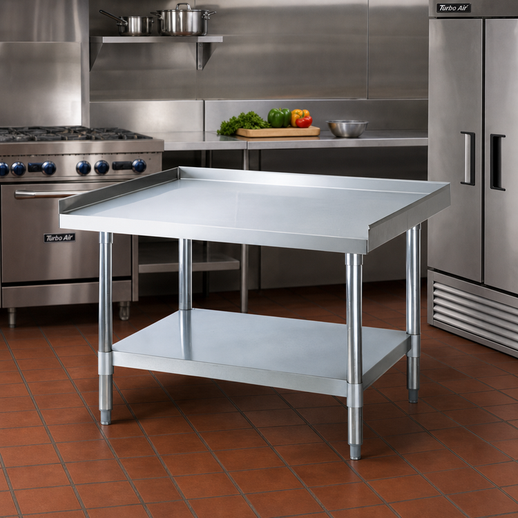 Product image #2 for Turbo Air 36-Inch x 30-Inch Stainless Steel Equipment Stand with Galvanized Undershelf