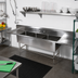 Thumbnail image #2 for John Boos Pro-Bowl 3-Compartment Sink with Dual 24-Inch Drainboards, 14-Gauge Stainless Steel, 105-1/4 Inches Wide