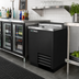 Thumbnail image #2 for True 24-Inch Flat Top Bottle Cooler with Stainless Steel Top and Black Exterior