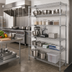 Thumbnail image #2 for Quantum 72-Inch W x 21-Inch D x 63-Inch H 5-Shelf Stationary Wire Shelving Starter Kit, 304 Stainless Steel