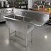 Thumbnail image #2 for John Boos Pro-Bowl Freestanding 2-Compartment Sink with Right Drainboard and Backsplash