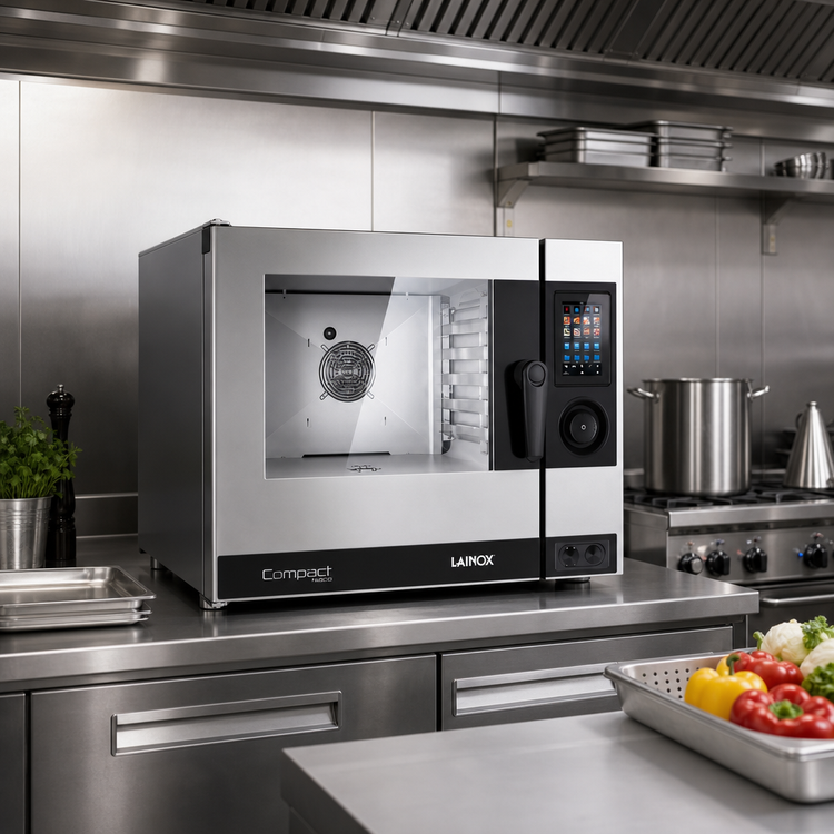 Product image #2 for Lainox Compact Naboo Countertop Gas Direct Steam Combi Oven, 6 x 12" x 20" Pan Capacity