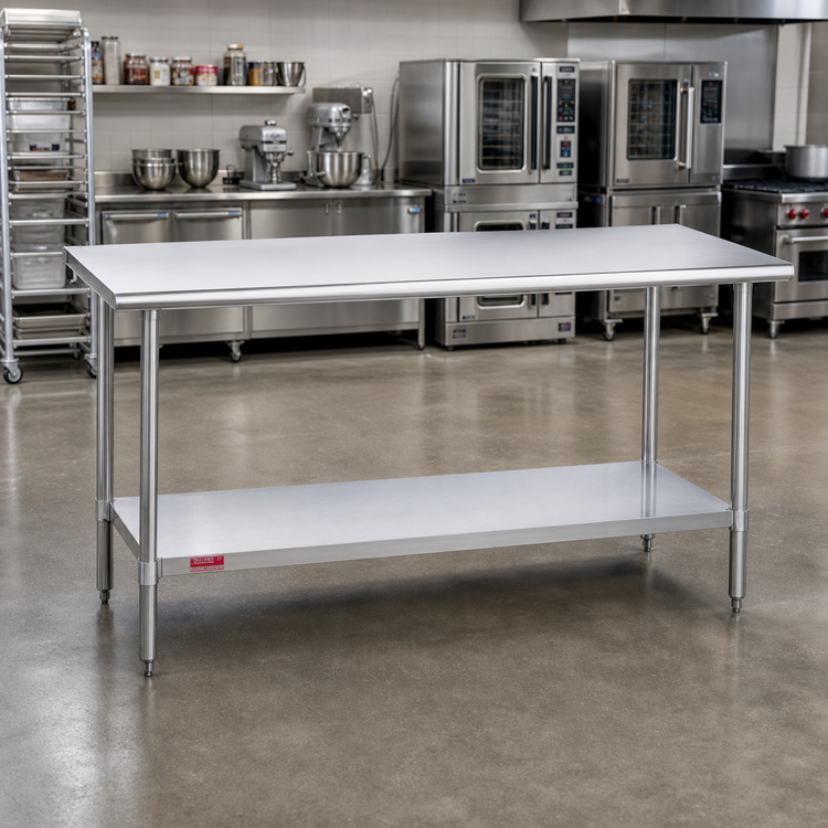 Product image #2 for Duke Manufacturing 316S-30144 Stainless Steel Work Table with Undershelf, 144 x 30 x 36 Inches