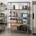 Thumbnail image #2 for Quantum WR54-1860GY-5 Wire Shelving Starter Kit — 60 Inches W x 18 Inches D x 54 Inches H, 5-Shelf, Gray Epoxy Antimicrobial Finish