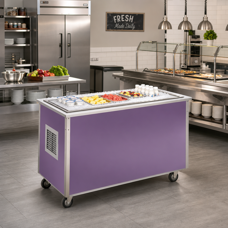 Product image #2 for Vollrath 4-Series Signature Server Mobile Modular Frost Top Serving Counter, 46"W x 28"D x 30"H, Enclosed Base