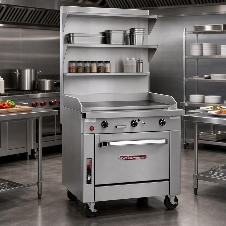 Product image #2 for Southbend Platinum 32-Inch Heavy-Duty Gas Griddle Range with Convection Oven