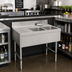 Thumbnail image #2 for Advance Tabco Underbar Basics 2-Compartment Stainless Steel Bar Sink with Left Drainboard and Faucet