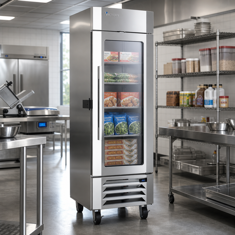 Product image #3 for Victory UltraSpec LSF23HC-1-IQ One-Section Full Height Glass Door Merchandiser Freezer with Electronic Lock
