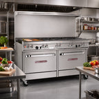 Thumbnail image #2 for Southbend (Middleby) Ultimate 4605AD-2G 60-Inch Gas Restaurant Range with 5 Burners, 24-Inch Griddle, Standard and Convection Ovens