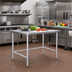 Thumbnail image #2 for Klinger's Trading NSG3048 Heavy Duty Stainless Steel Open Base Work Table, 48 x 30 x 36 Inches