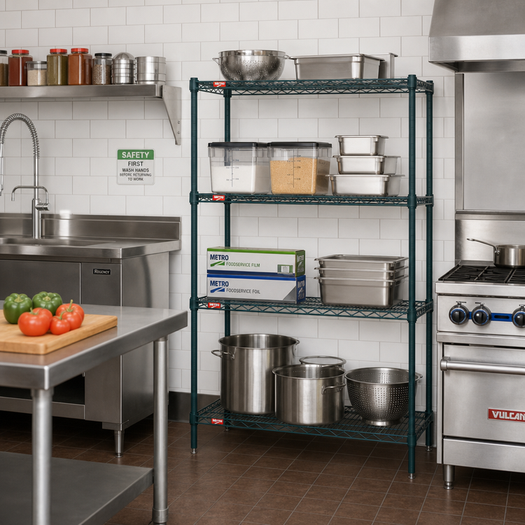 Product image #2 for Metro Super Erecta Metroseal 3 Add-On Wire Shelving Unit, 30 x 21 x 63 Inches, 4 Shelves