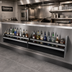 Thumbnail image #2 for Glastender 51-Inch Double Stainless Steel Speed Rail with Open Step-and-Rail Design