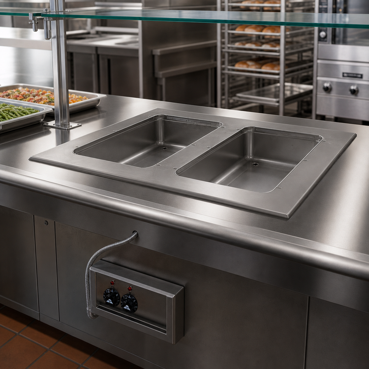 Product image #2 for Advance Tabco Triumph (Supreme) 2-Well Drop-In Electric Sealed Hot Food Well for 12" x 20" Pans, 208/240V