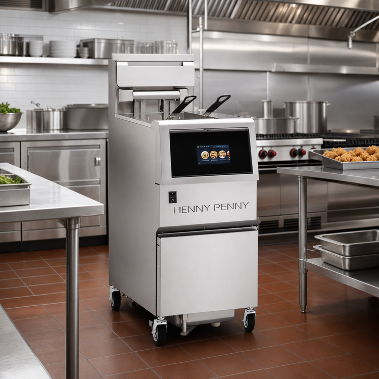 Product image #2 for Henny Penny F5 Open Electric Floor Fryer, 30 lb. Vat, Built-In Filtration