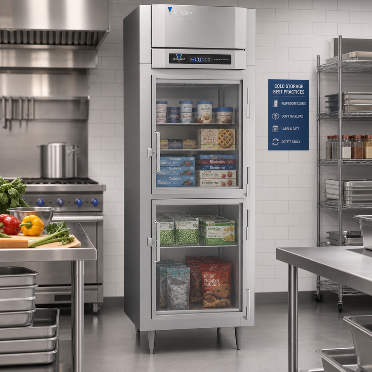 Product image #3 for Victory UltraSpec Extra Wide Glass Half-Door Reach-In Freezer, 1-Section, 24.4 Cu. Ft.