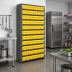 Thumbnail image #2 for Quantum CL2475-603 Closed Heavy-Duty Wire Shelving Unit, 13 Shelves, 72 Bins, 24 x 36 x 75 Inches