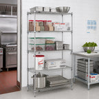 Thumbnail image #2 for Metro Super Erecta 5A327C Super Adjustable Chrome-Plated Wire Shelving Starter Unit, 30" W x 18" D x 74" H, 5 Shelves