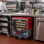 Thumbnail image #2 for Metro C5 Insulation Armour C533-MFC-U Mobile Undercounter Moisture Heated Holding & Proofing Cabinet, Clear Polycarbonate Door, Red, 120V