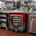 Thumbnail image #2 for Metro C5 3 Series Insulation Armour Under Counter Moisture Heated Holding & Proofing Cabinet, Clear Polycarbonate Door, Red, 120V