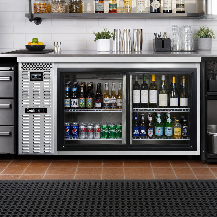 Product image #2 for Continental Refrigerator BB69NSSSGD 69" Refrigerated Back Bar Cooler with Sliding Glass Doors