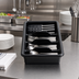 Thumbnail image #3 for Cambro Cambox® 4-Compartment Cutlery Box, Black Hi-Impact Plastic