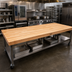 Thumbnail image #2 for John Boos 120 Inch x 60 Inch Edge Grain Laminated Northern Hard Rock Maple Work Table Top