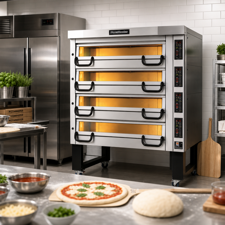 Product image #2 for PizzaMaster PM 934ED 4-Deck Modular Electric Pizza Deck Oven