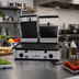 Thumbnail image #2 for Eurodib Double Electric Commercial Panini Press with Smooth Cast Iron Top & Bottom Plates, 19.7 x 10 Inches, 208-240V