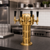 Thumbnail image #2 for Glastender Mini Mushroom 4-Faucet Polished Brass Glycol-Cooled Countertop Draft Dispensing Tower