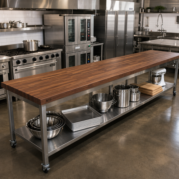 Product image #2 for Boos Block 120 Inch x 30 Inch American Black Walnut Edge Grain Kitchen Countertop