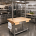 Thumbnail image #3 for John Boos Cucina Grande 60-Inch x 28-Inch Hard Rock Maple Wood Top Work Table with Stainless Steel Undershelf, Drawer, and Towel Bars